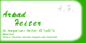 arpad heiter business card